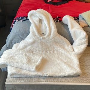 SOLD ‼️ cropped hoodie that says balance